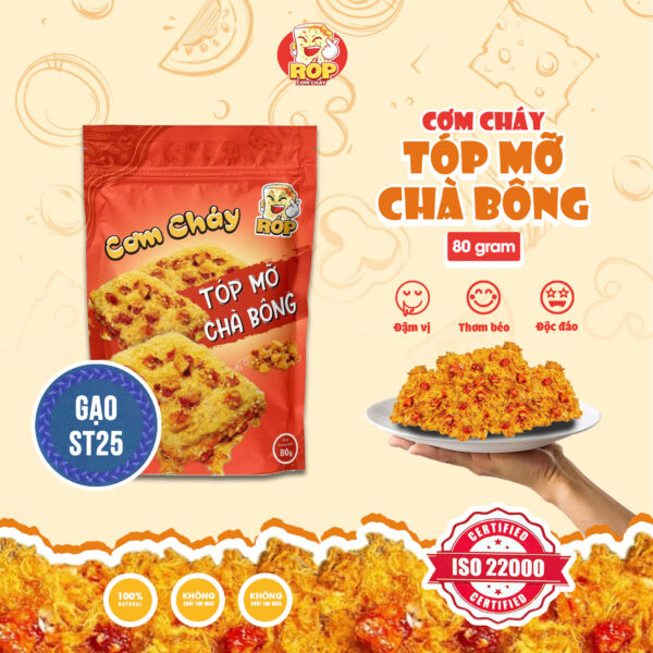 Cơm cháy tóp mỡ ST25 - 80 gram