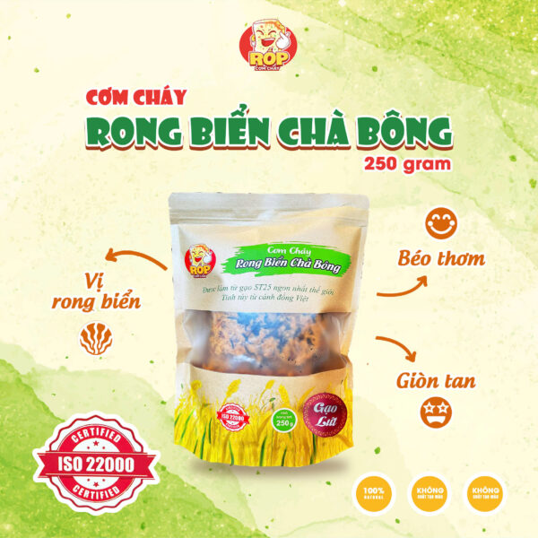 Cơm cháy chà bông rong biển - Gạo lứt - 250 gram